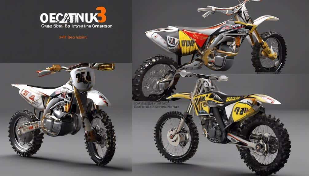 comparing power delivery in four stroke and two stroke dirt bikes