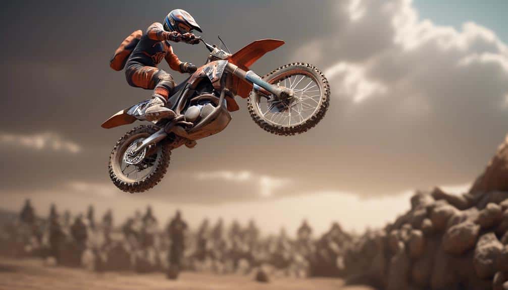 landing a dirt bike