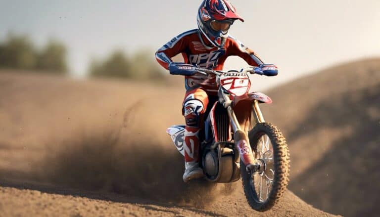 maintaining body positioning on dirt bike